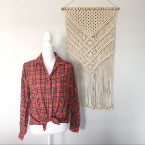 Vintage The Fox Collection Red Plaid Button Down